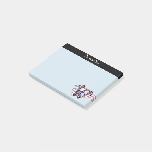 Boxer-hond gepersonaliseerd artikel post-it® notes (Schuin)