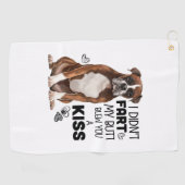 Boxer Hond geschenken Golfhanddoek (Horizontaal)