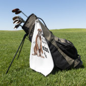 Boxer Hond geschenken Golfhanddoek (Groen)