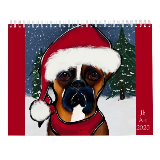 Boxer Hond Kalender (Achterkant)