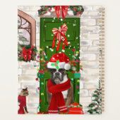 Boxer Hond Kerst Kussenhoes Planner (Achterkant)