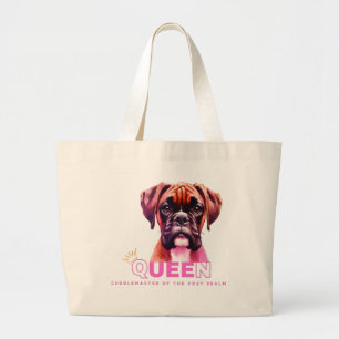 Boxer Hond: Koningin Knuffel Meester Grote Tote Bag