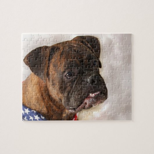 Boxer-hond Legpuzzel (Horizontaal)