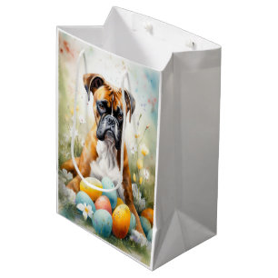 Boxer Hond met Pasen Eieren Vakantie Medium Cadeauzakje