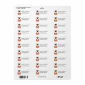 Boxer Hond Retour Adres Labels (Full Sheet)