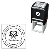 Boxer hond retour adres stempel zelf-inkt (In situ)