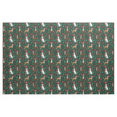 Boxer-hond schattige kerst donkergroen stof (Fat Quarter)