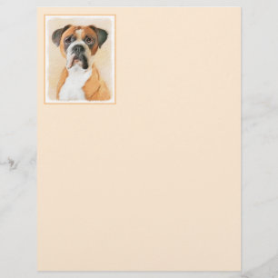 Boxer Hond Schilderen Onbijgesneden Originele Dier