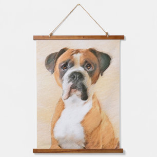 Boxer Hond Schilderen Onbijgesneden Originele Dier Hangend Wandkleed