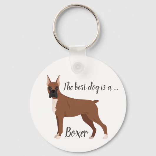 Boxer-hond Sleutelhanger (Achterkant)