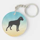 Boxer Hond Sleutelhanger (Achterkant)