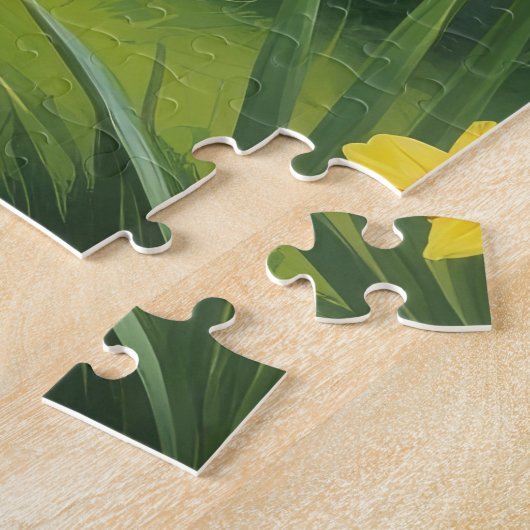 Boxer Hond Spring Bloemen Schilderen Legpuzzel (Zijkant)