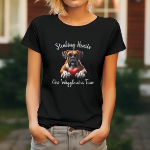 Boxer Hond Steelt Hartjes Eén Wiggeltje per Keer T-shirt