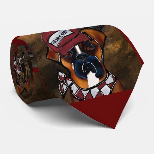 Boxer Hond Stropdas (Opgerold)