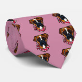 Boxer Hond Valentijn Stropdas (Opgerold)