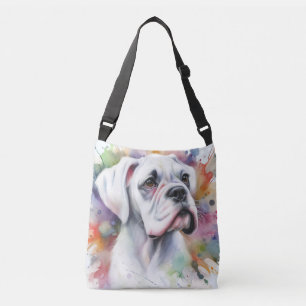 Boxer Hond Vreugde Ink-spat Whimsical Boxer ❤ Crossbody Tas