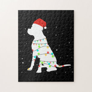 Boxer Hond Vrolijke Kerstverlichting Legpuzzel