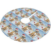 Boxer Hond Winter Wonderland Kerstvreugde Kerstboom Rok (Gekanteld)