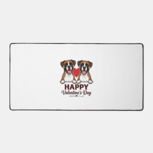 Boxer Honden Fijne Valentijnsdag Vintage Bureaumat