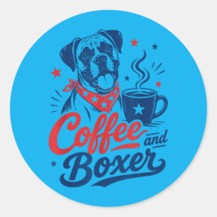 Boxer Hondeneigenaar Moeder Vader Huisdier Liefheb Ronde Sticker