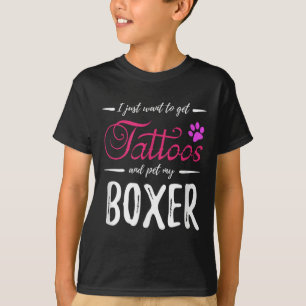 Boxer Hondenliefhebber Tattoo Shirt Funny Dog Mom