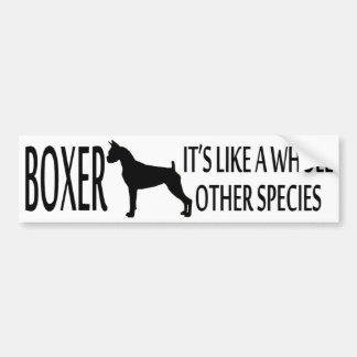 Boxer Hondenras Bumpersticker