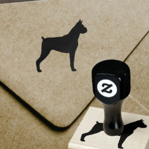 Boxer Hondenras Silhouette Rubberstempel