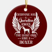 Boxer-hondenvogel Keramisch Ornament (Voorkant)