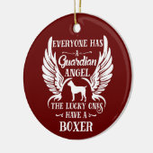 Boxer-hondenvogel Keramisch Ornament (Links)