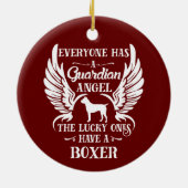 Boxer-hondenvogel Keramisch Ornament (Achterkant)