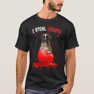 Boxer I Steel Hartjes Schattige Hond Knuffel Hart T-shirt