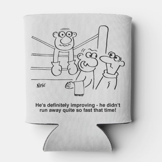 Boxer in de Boxing Ring. Grappig Blikjeskoeler (Achterkant)