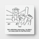 Boxer in de Boxing Ring. Grappig Fotoplaat (Voorkant)