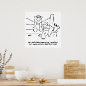 Boxer in de Boxing Ring. Grappig Poster (Keuken)