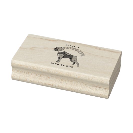 BOXER IS FAVORITE KIND OF DOG RUBBERSTEMPEL (Stempel)