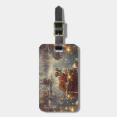 Boxer Kerst Feestelijke reis Bagagelabel (Voorkant verticaal)