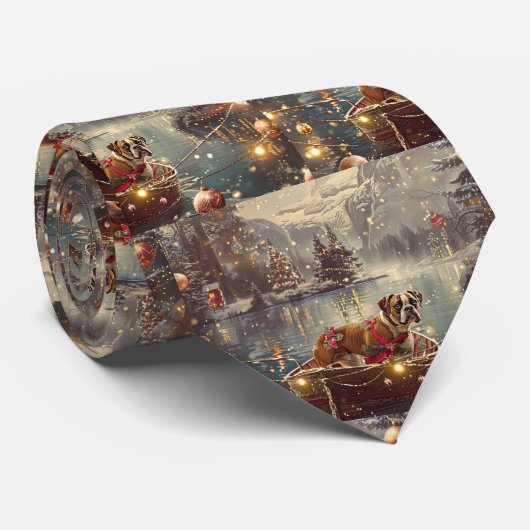 Boxer Kerst Feestelijke reis Stropdas (Opgerold)
