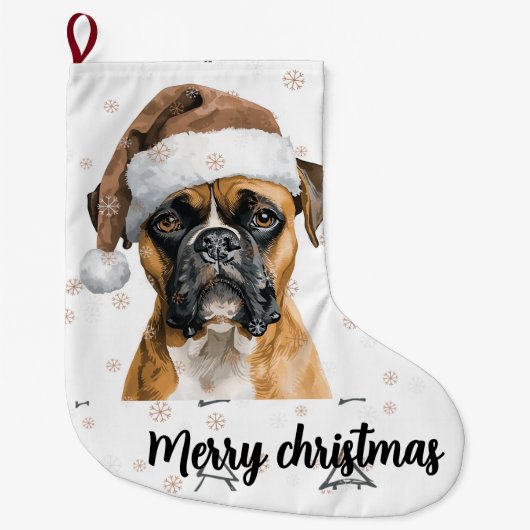 Boxer kerst grote kerstsok (Voorkant)