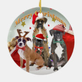 Boxer kerst "Ho Ho Ho" Ornament (Achterkant)