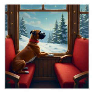 Boxer Kerstavond Treinrit Schilderij Perfect Poster