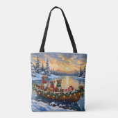Boxer Kerstboot Vakantie Draagtas (Achterkant)