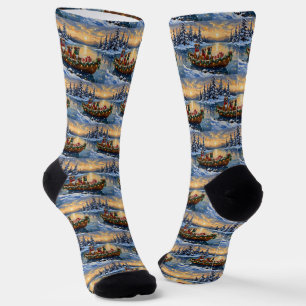 Boxer Kerstboot Vakantie Sokken