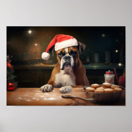 Boxer Kerstkoekjes Feestelijke vakantie Poster
