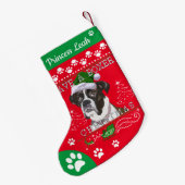 Boxer-kerstkousen - Boxer Dog Kleine Kerstsok (Achterkant (Hangend))