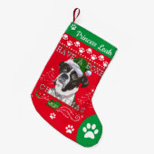 Boxer-kerstkousen - Boxer Dog Kleine Kerstsok (Voorkant (Hangend))