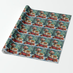 Boxer Kerstman Zak Avontuur Cadeaupapier