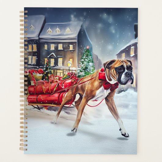 Boxer Kerstmis Feestelijk Seizoen Planner (Voorkant)