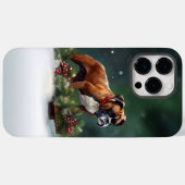 Boxer Kerstmis sneeuw winter Case-Mate iPhone Case (Achterkant (horizontaal))