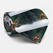 Boxer Kerstmis sneeuw winter Stropdas (Opgerold)