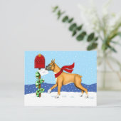 Boxer-kerstpost Feestdagenkaart (Staand voorkant)